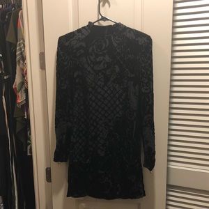 Balmain x H&M black velvet dress size 8